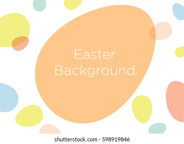 Abstract easter background. Symbol of Easter eggs on a white background and a box for text. Template for the design of congratulations, advertising messages, invitations and cards
