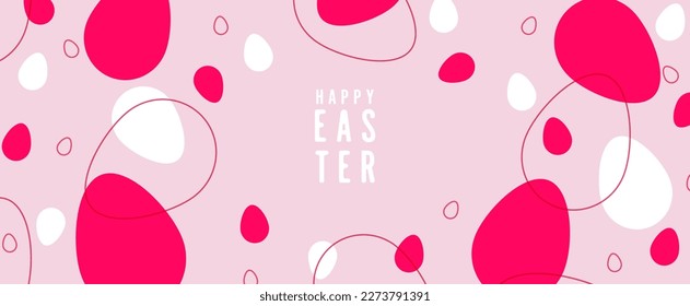 Abstract Easter banner with eggs.