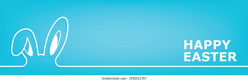 Abstract Easter Bunny with Happy Easter Greetings - Vector illustration