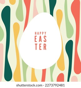 Abstract Easter card with eggs.