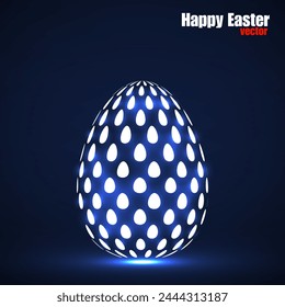 Abstract Easter egg with circles, vector illustration