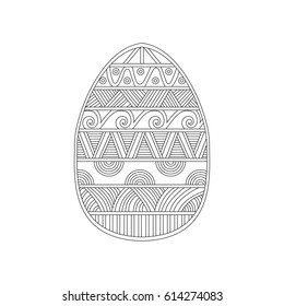 Abstract easter egg on white background. Vector illustration.