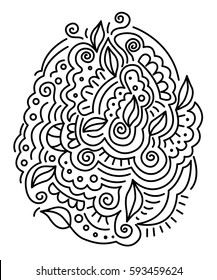 Abstract Easter Egg. Stylized calming natural vector illustration.