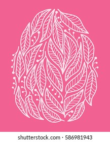 Abstract Easter Egg. Stylized natural vector illustration.