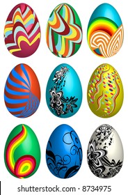 abstract easter eggs