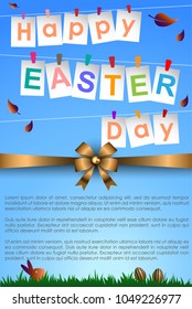 Abstract of Easter eggs. Banner and Background Template. Vector and Illustration, EPS 10