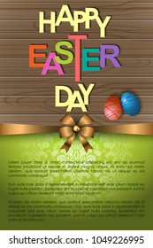 Abstract of Easter eggs. Banner and Background Template. Vector and Illustration, EPS 10