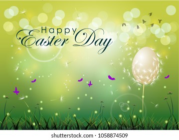 Abstract of Easter eggs. Banner and Background Template. Vector and Illustration, EPS 10