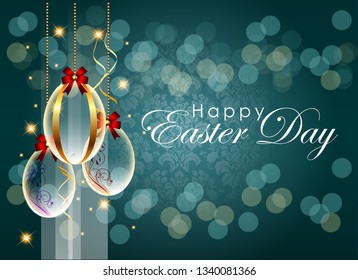 Abstract of Easter eggs. Banner and Background Template. Vector and Illustration, EPS 10
