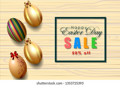 Abstract of Easter eggs. Banner and Background Template. Vector and Illustration, EPS 10