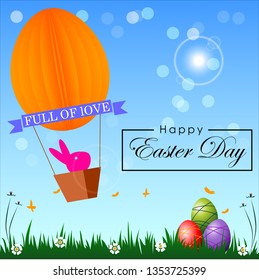 Abstract of Easter eggs. Banner and Background Template. Vector and Illustration, EPS 10