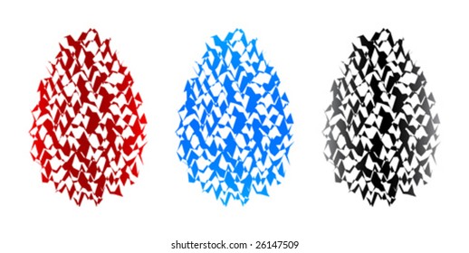 Abstract easter eggs vector illustration
