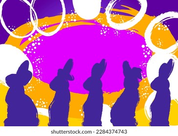 Abstract Easter Graffiti background. Modern street art holiday decoration backdrop, performed in urban painting style.