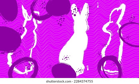 Abstract Easter Graffiti background. Modern street art holiday decoration backdrop, performed in urban painting style.