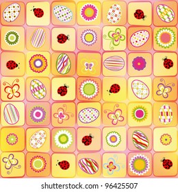 Abstract Easter holiday colorful seamless pattern background