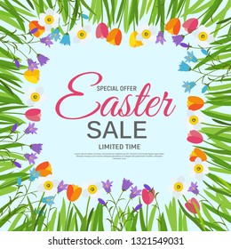 Abstract Easter Sale Template Background Vector Illustration EPS10