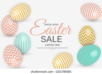 Abstract Easter Sale Template Background Vector Illustration EPS10