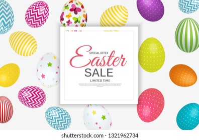 Abstract Easter Sale Template Background Vector Illustration EPS10