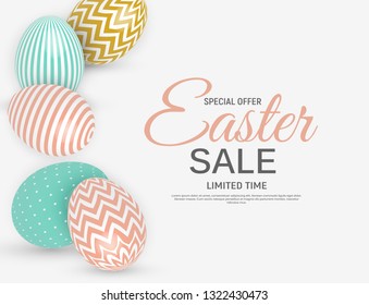 Abstract Easter Sale Template Background Vector Illustration EPS10