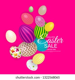 Abstract Easter Sale Template Background Vector Illustration EPS10