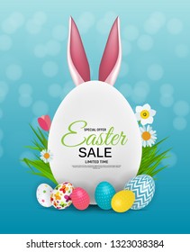 Abstract Easter Sale Template Background Vector Illustration EPS10