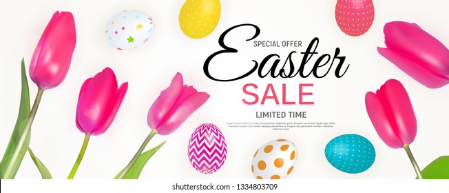 Abstract Easter Sale Template Background Vector Illustration EPS10