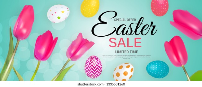 Abstract Easter Sale Template Background Vector Illustration EPS10