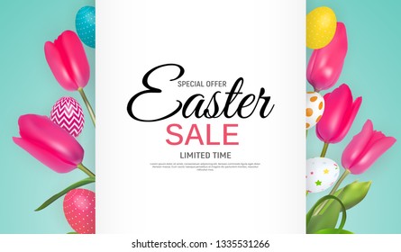 Abstract Easter Sale Template Background Vector Illustration EPS10