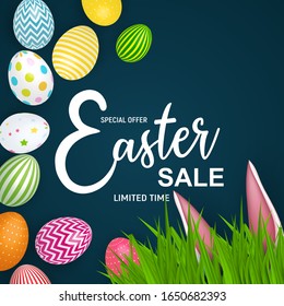 Abstract Easter Sale Template Background Vector Illustration EPS10