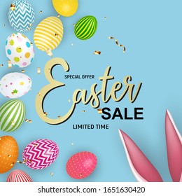 Abstract Easter Sale Template Background Vector Illustration EPS10