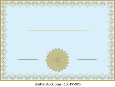 Abstract easy to edit certificate vector illustration.