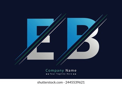 Abstract EB letter logo design template. Vector Logo Illustration.
