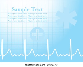 abstrakter ekg Hintergrund mit Herzschlag und medizinischem Zeichen