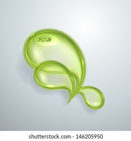 Abstract eco background with transparent leaves