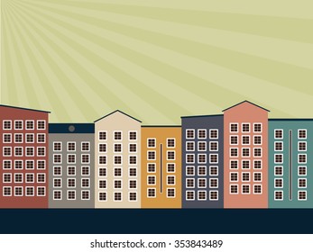 Mobile Technologies City Bitmap Concept Flat Stock Illustration ...