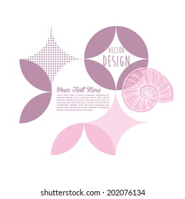 Abstract eco design with text. Abstract pinkl background.Vector. 