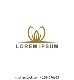Abstract eco flower logo template vector illustration