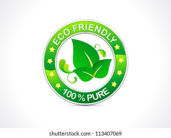 abstract eco friendly icon vector illustration