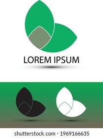 Abstract eco friendly logo design template