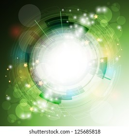 abstract eco green computer technology business banner background