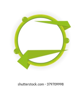 abstract eco green label,vector banner illustration with place for text