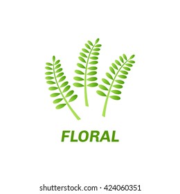Abstract eco green logo. Vector illustration