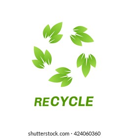 Abstract eco green logo. Vector illustration
