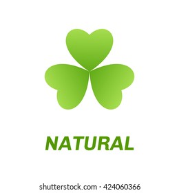 Abstract eco green logo. Vector illustration