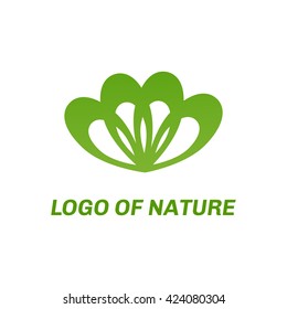 Abstract eco green logo. Vector illustration