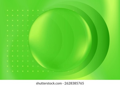 Abstract eco green sustainability technology gradient background with copy space. Digital blurred gradient texture with round geometric shape, dotted texture for corporate presentation, banner, poster