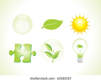 abstract eco icon vector illustration