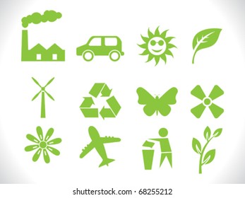 abstract eco icon vector illustration