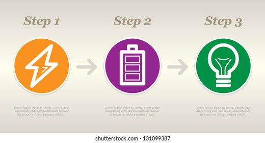 Abstract eco icons. Eco infographic elements.