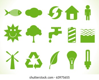 abstract eco icons vector illustration